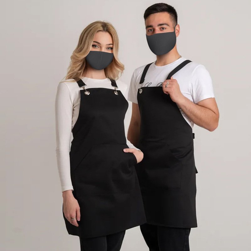 Simple anti-fouling strappy apron manufacturers processing advertising logo kitchen couple fashion wholesale - Image 10