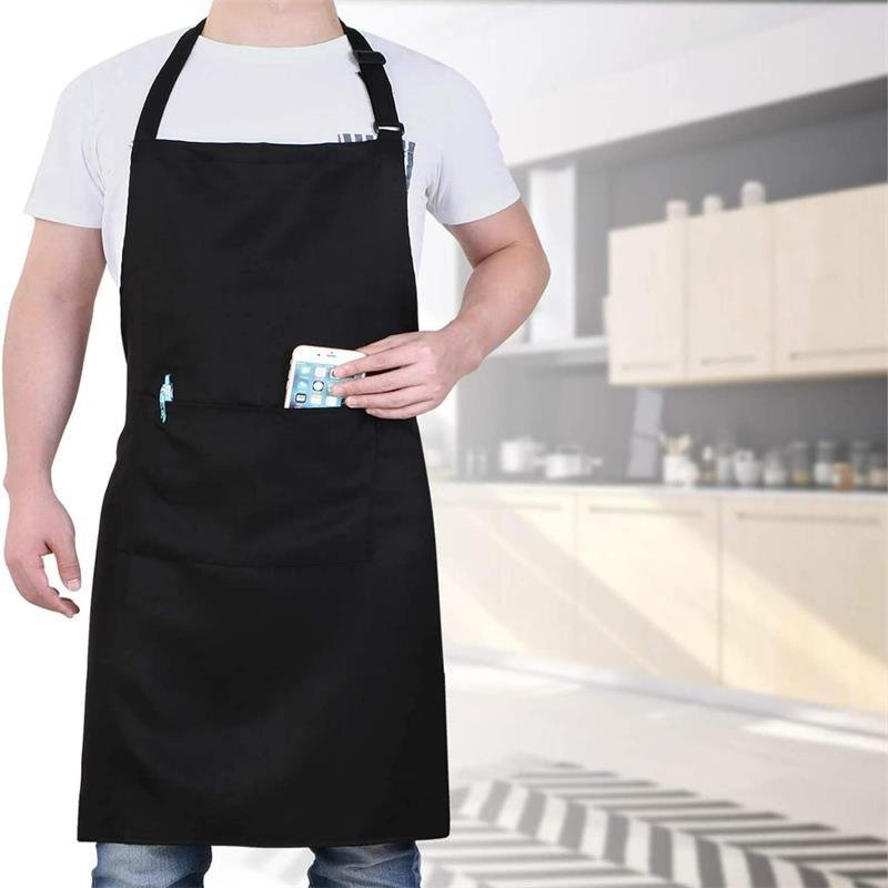 Manufacturers wholesale canvas waterproof halter neck apron modern simple cafe bakery printed LOGO work clothes - Image 7