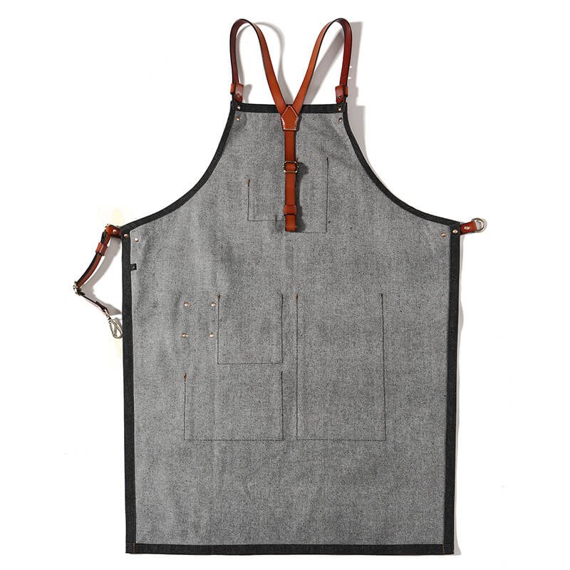Denim hairstylist apron coffee maker milk tea barber shop flower art manicure restaurant work apron - Image 17