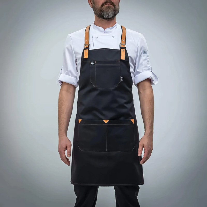 Sun canvas apron for western restaurant kitchen baking cake hot pot restaurant milk tea coffee shop male waiter