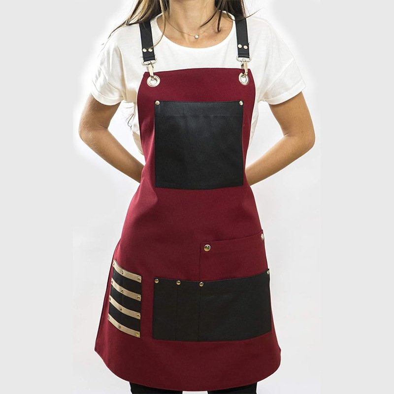 Multifunctional canvas apron for carpenters and electricians, barbecue chefs and barbers with custom logos - Image 4