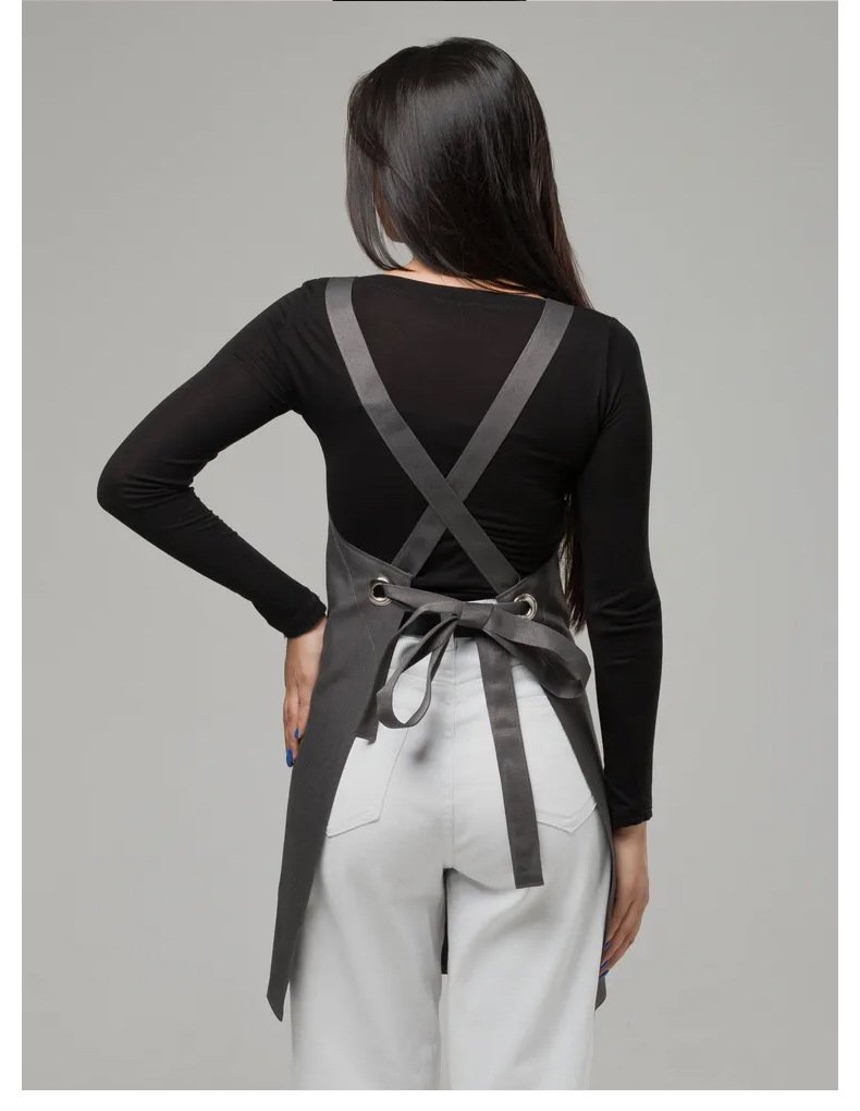 Simple anti-fouling strappy apron manufacturers processing advertising logo kitchen couple fashion wholesale - Image 3