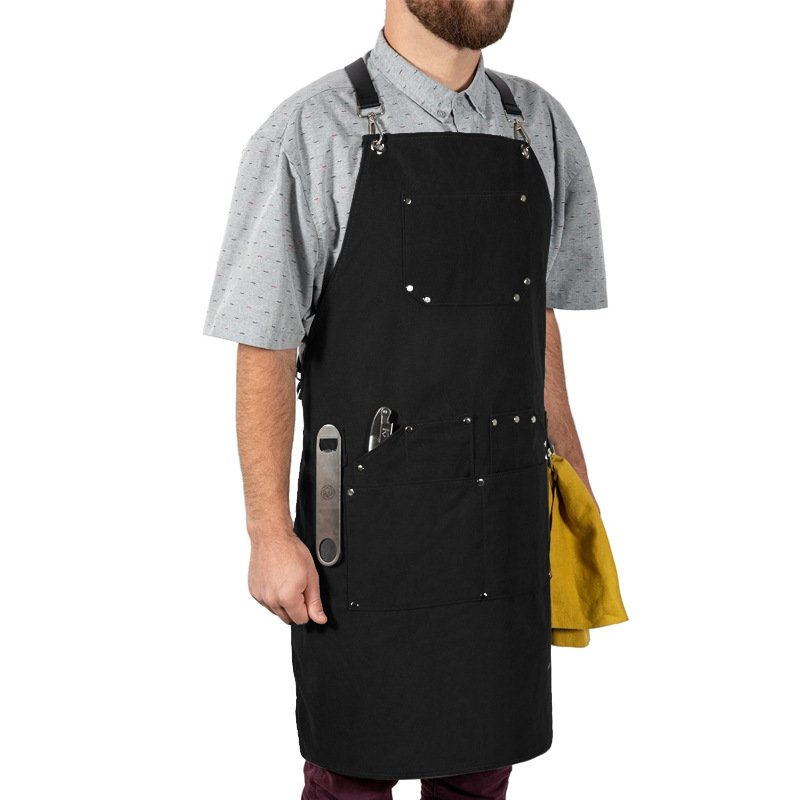 Thickened canvas apron with custom logo for carpenter, gardener, baker, kitchen and household apron wholesale - Image 4