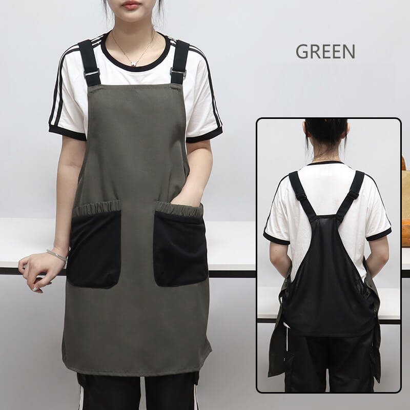 Milk tea dessert shop kitchen catering dedicated nail art light workwear coat men and women customized logo haircut home apron - Image 6