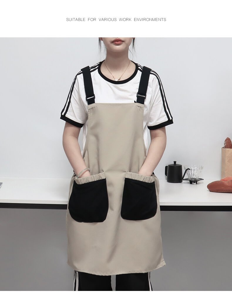 Milk tea dessert shop kitchen catering dedicated nail art light workwear coat men and women customized logo haircut home apron - Image 8