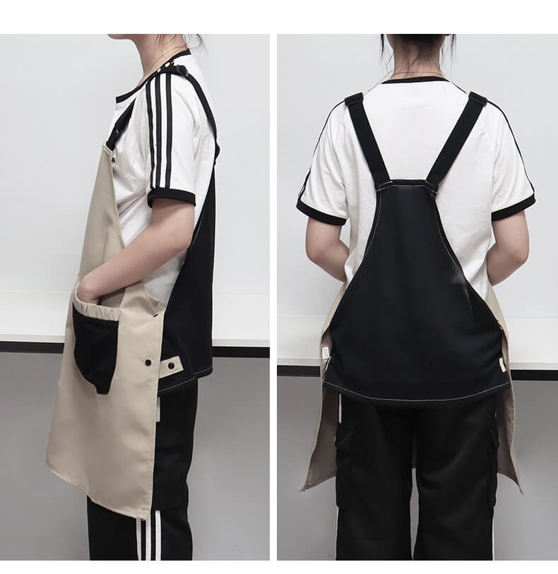 Milk tea dessert shop kitchen catering dedicated nail art light workwear coat men and women customized logo haircut home apron - Image 9