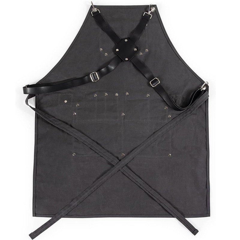 Thickened canvas apron with custom logo for carpenter, gardener, baker, kitchen and household apron wholesale - Image 6