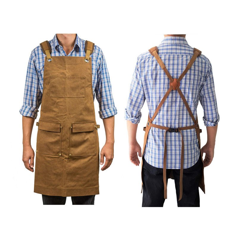 Factory customized aprons thick canvas European and American style aprons for carpenters, electricians and gardeners
