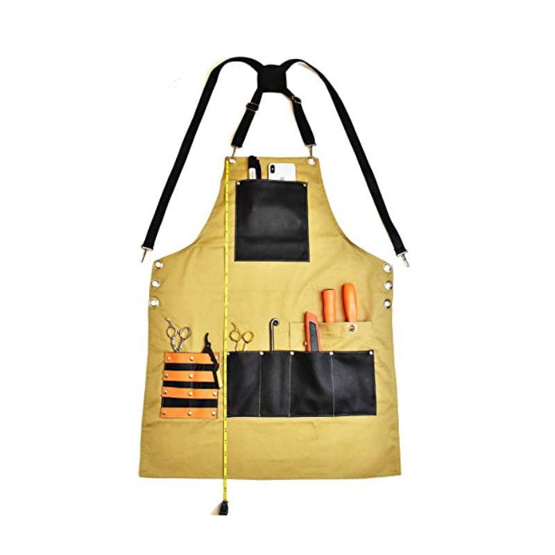 Multifunctional canvas apron for carpenters and electricians, barbecue chefs and barbers with custom logos - Image 9