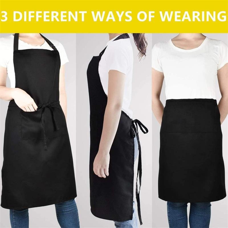 Manufacturers wholesale canvas waterproof halter neck apron modern simple cafe bakery printed LOGO work clothes - Image 5