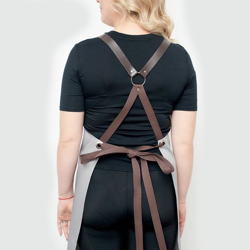 Canvas apron with printed words for catering, milk tea shop, flower shop, coffee, ironing and dyeing, waterproof work clothes - Image 6