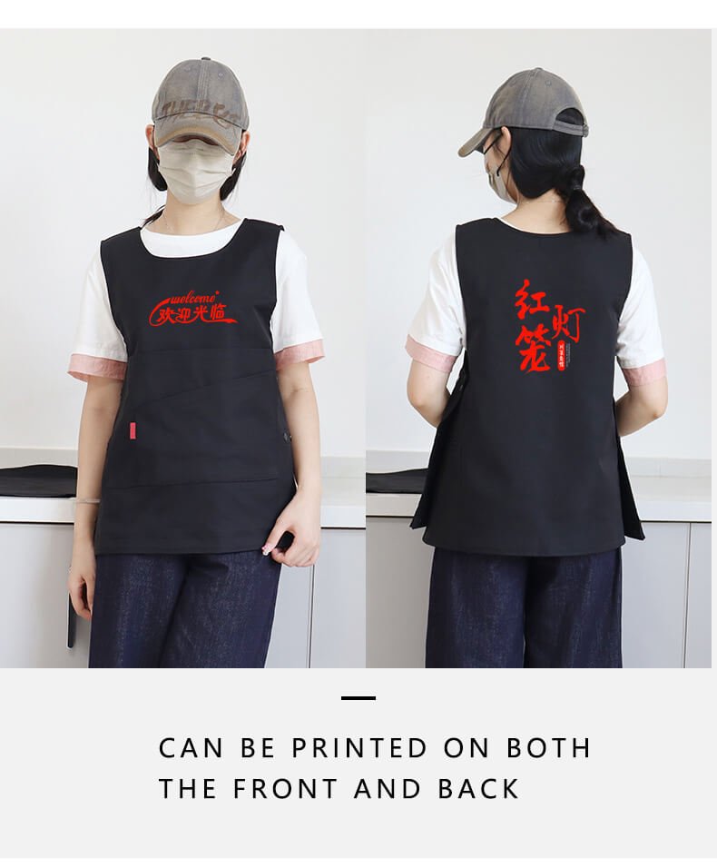 Female florist apron art new waterproof cooking kitchen coveralls men's detachable work clothes apron - Image 10