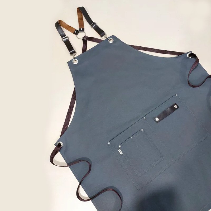 Canvas apron with printed words for catering, milk tea shop, flower shop, coffee, ironing and dyeing, waterproof work clothes - Image 7