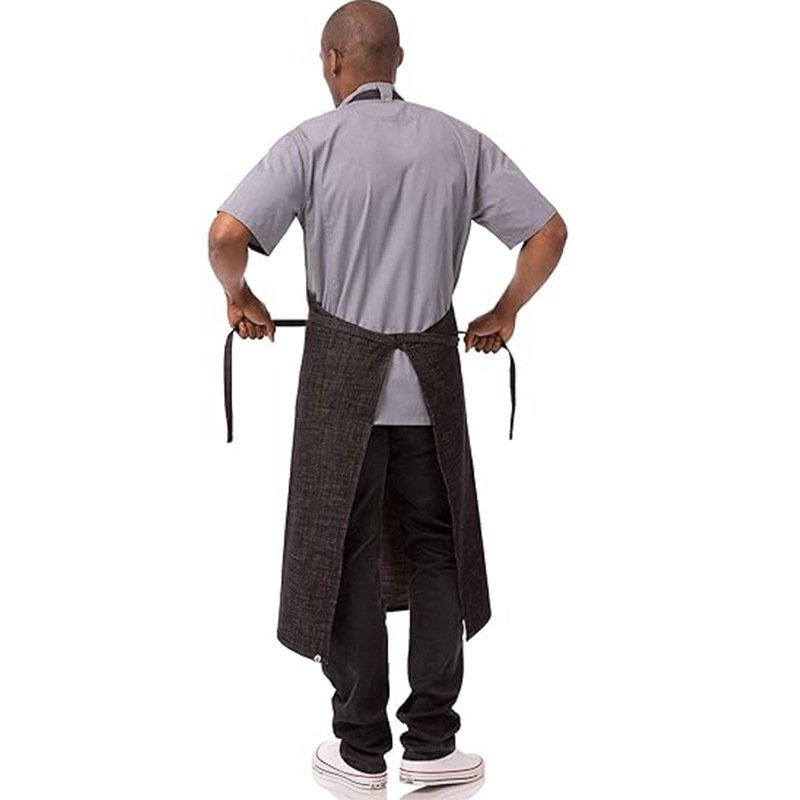 New cotton and linen apron anti-fouling overalls for men gardening baking hairdresser kitchen work clothes wholesale - Image 8