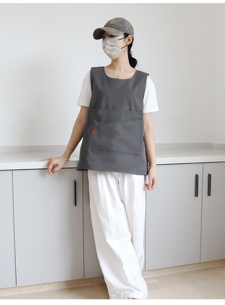 Female florist apron art new waterproof cooking kitchen coveralls men's detachable work clothes apron - Image 13