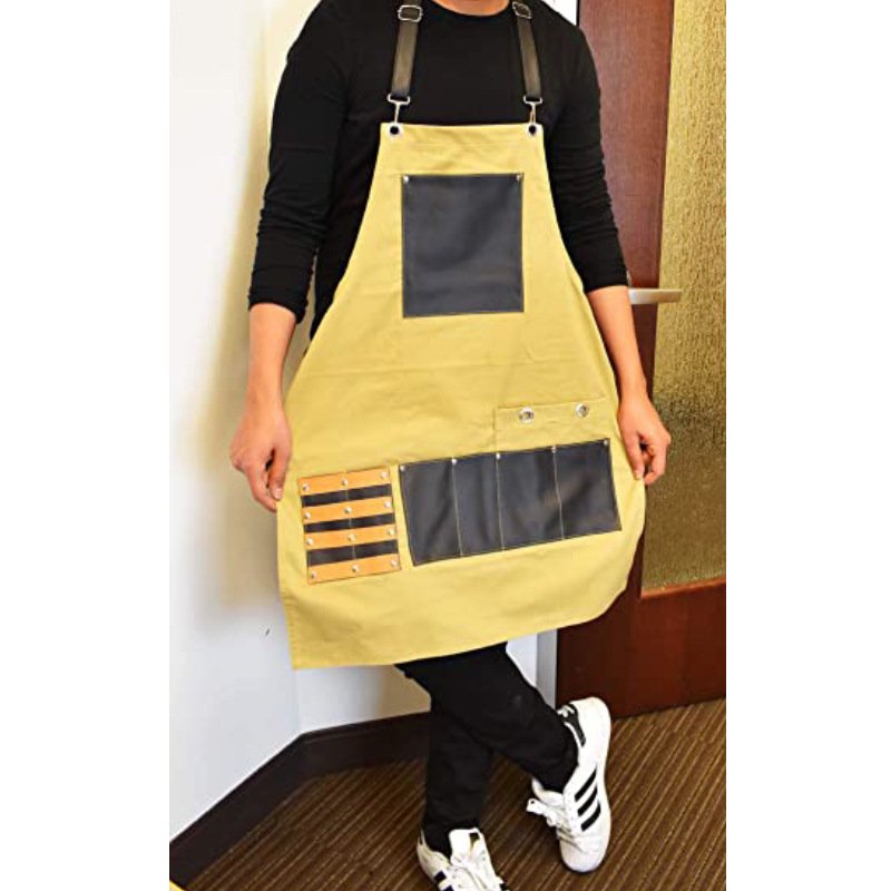 Multifunctional canvas apron for carpenters and electricians, barbecue chefs and barbers with custom logos - Image 15