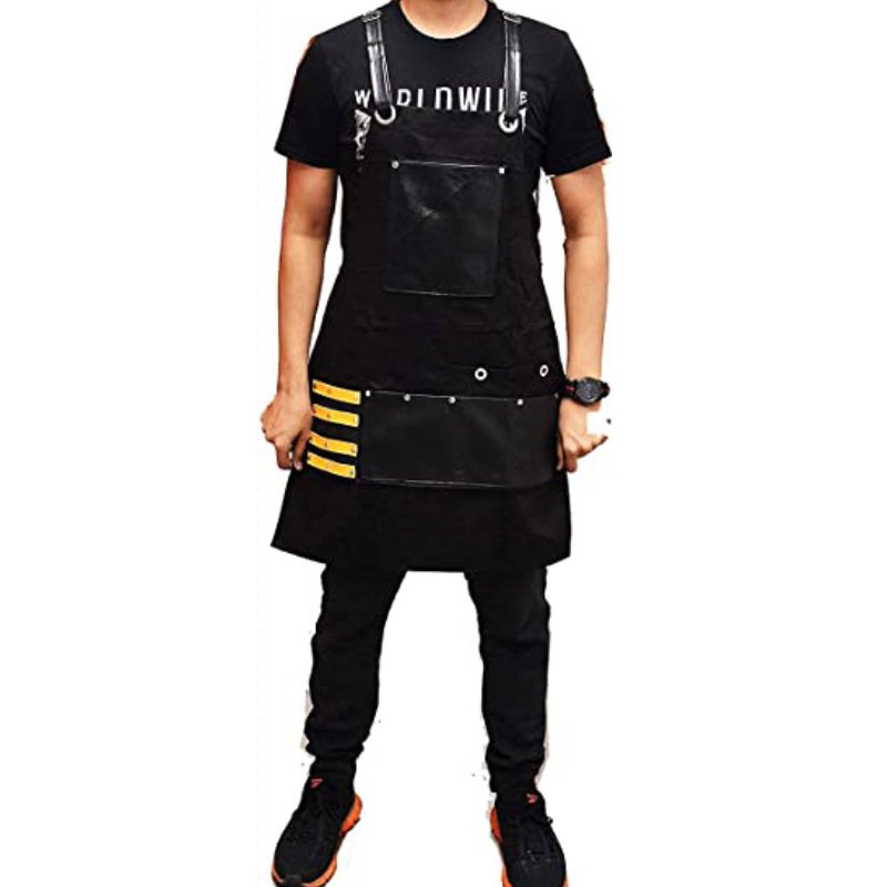 Multifunctional canvas apron for carpenters and electricians, barbecue chefs and barbers with custom logos - Image 16