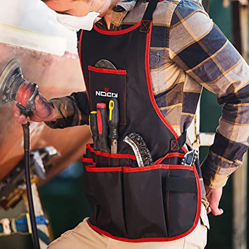 Multifunctional pocket tool apron barbecue outdoor BBQ mechanic woodworking gardening apron wholesale custom logo - Image 11