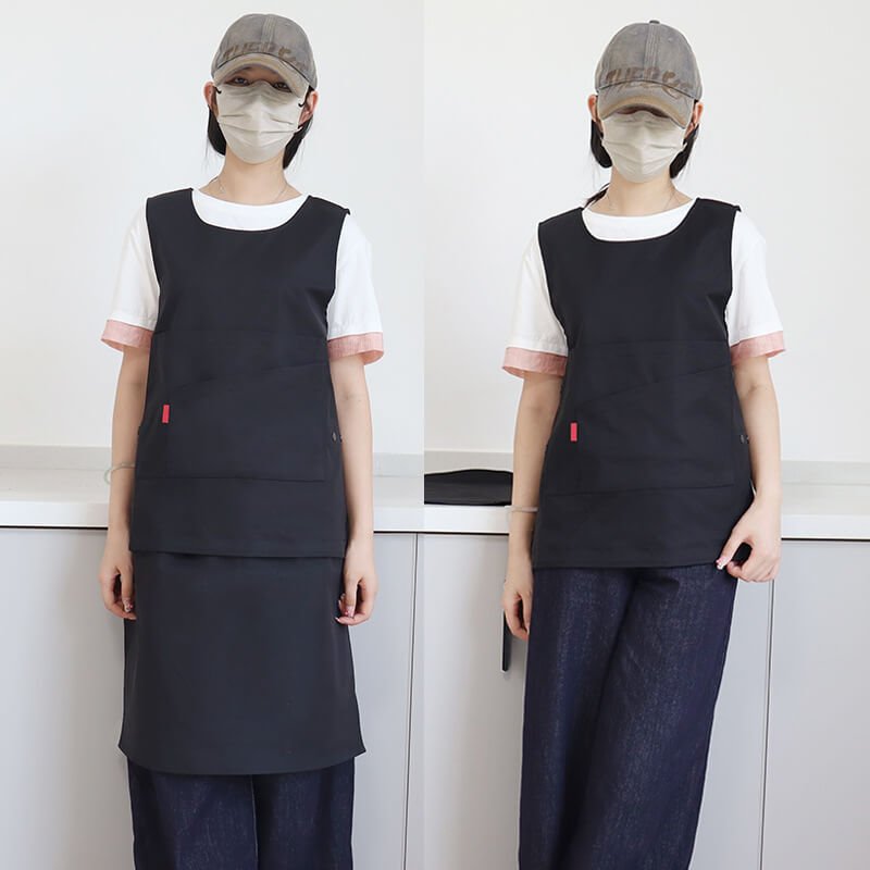 Female florist apron art new waterproof cooking kitchen coveralls men's detachable work clothes apron - Image 19