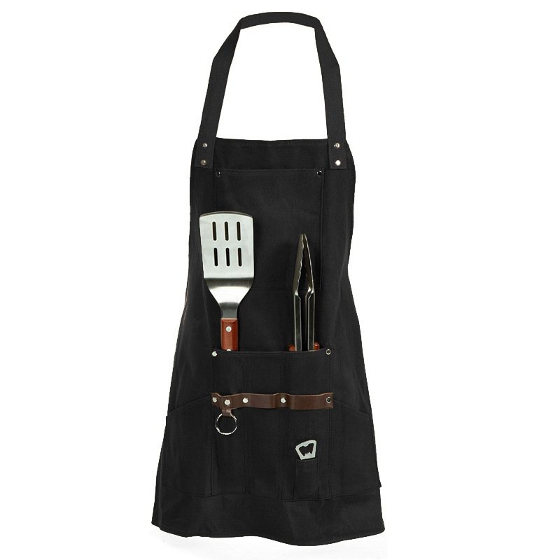 Outdoor direct sales canvas apron multi-pocket tool apron garden thickened canvas tool apron - Image 6