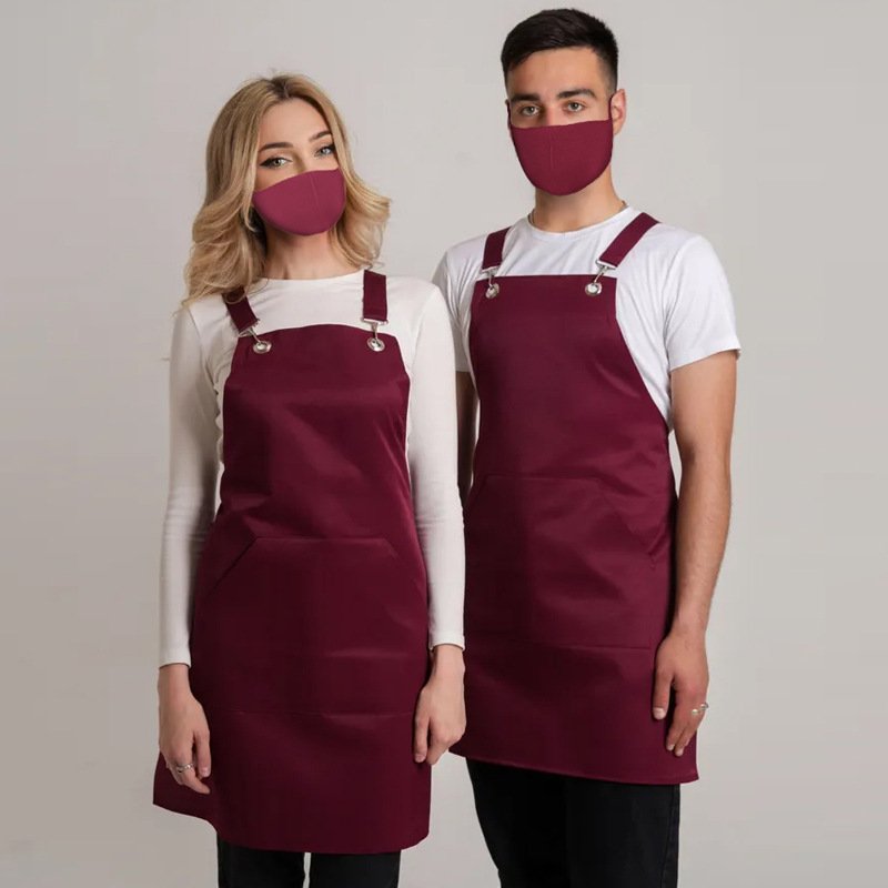 Simple anti-fouling strappy apron manufacturers processing advertising logo kitchen couple fashion wholesale - Image 8