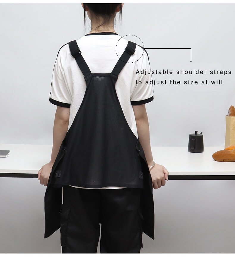 Milk tea dessert shop kitchen catering dedicated nail art light workwear coat men and women customized logo haircut home apron - Image 18