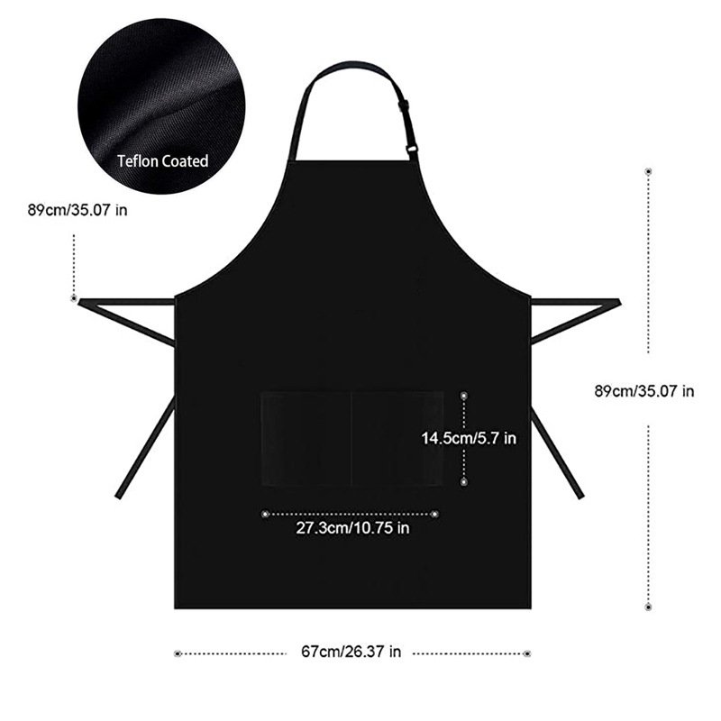 Manufacturers wholesale canvas waterproof halter neck apron modern simple cafe bakery printed LOGO work clothes - Image 3