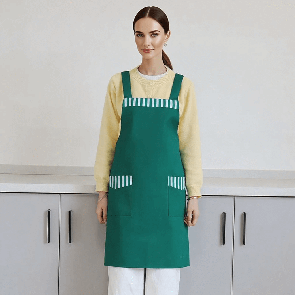 Kitchen apron catering baking men's and women's aprons cute home coveralls bib printing work clothes - Image 2