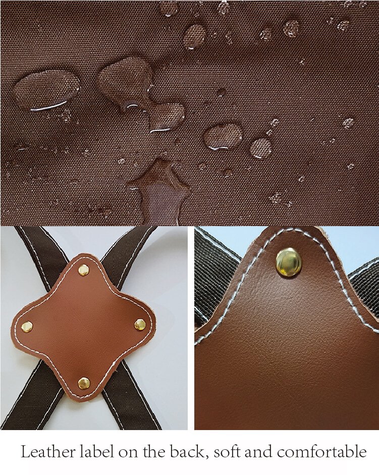 Barber's apron with custom logo printing for female painters, art students, tea shop bakery, catering, carpentry, men's work clothes - Image 2