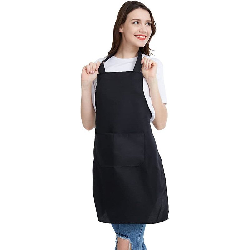 Modern simple halter neck apron polyester laces adjustable solid color apron advertising work apron manufacturers wholesale - Image 12