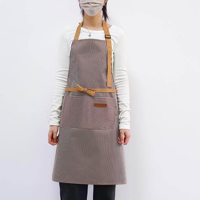 Striped halter neck waterproof apron for home kitchen nail art baking work clothes factory direct sales apron - Image 13