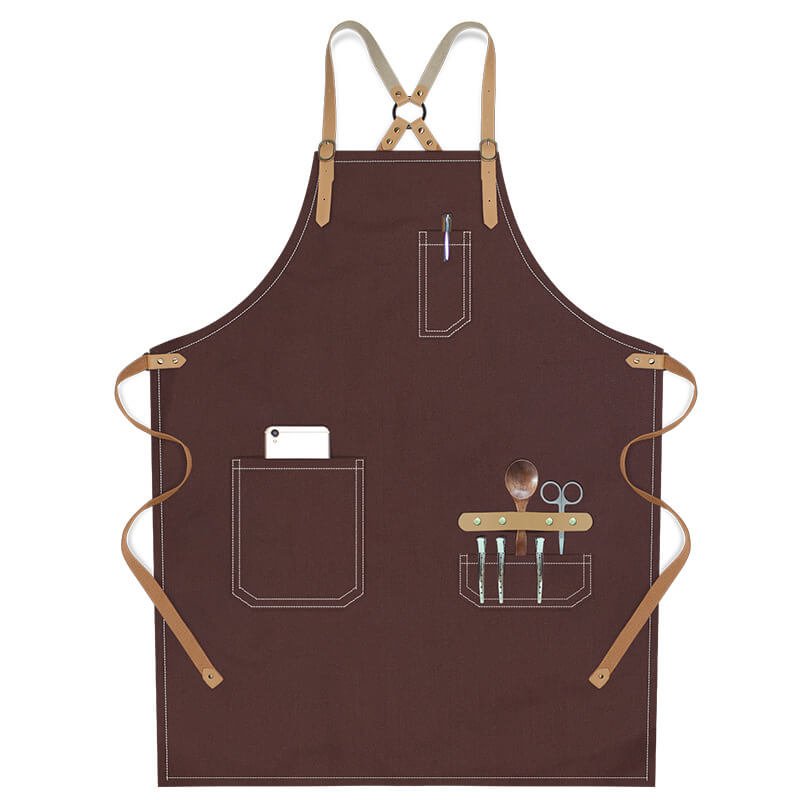 Women's apron wholesale bakery bartender custom logo canvas men's fashion denim work apron - Image 20