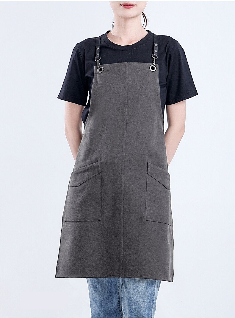 New apron for men, canvas work clothes, barber shop, bakery, kitchen, coffee shop, commercial custom printing - Image 12
