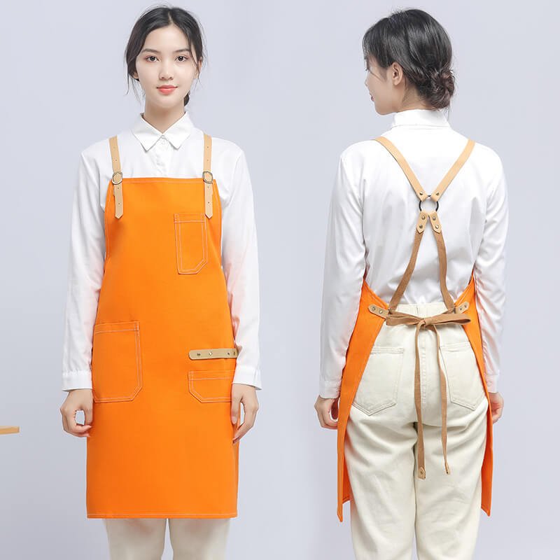 Women's apron wholesale bakery bartender custom logo canvas men's fashion denim work apron - Image 5