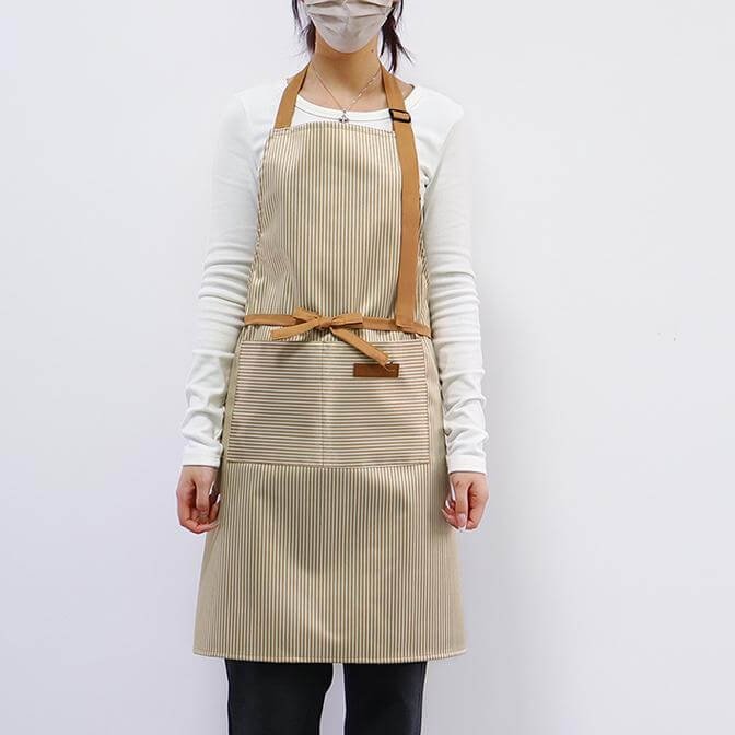 Striped halter neck waterproof apron for home kitchen nail art baking work clothes factory direct sales apron - Image 14