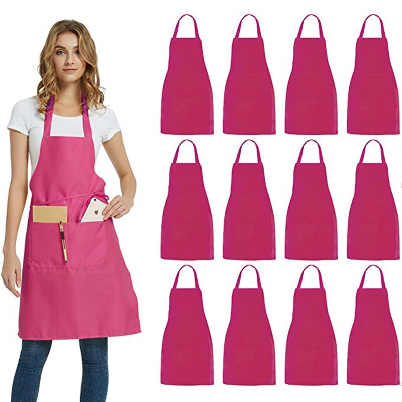 Modern simple halter neck apron polyester laces adjustable solid color apron advertising work apron manufacturers wholesale - Image 14
