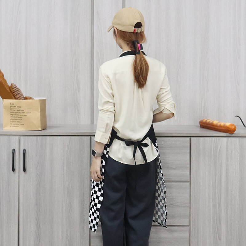 Canvas apron fashionable floral work clothes new summer thin bakery dessert chef coat can be customized logo - Image 11