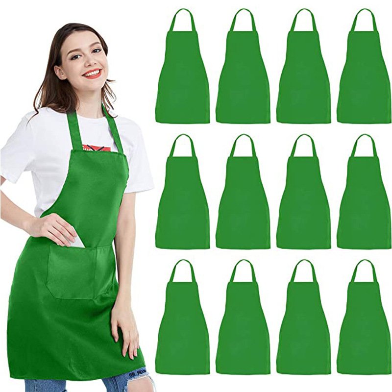 Modern simple halter neck apron polyester laces adjustable solid color apron advertising work apron manufacturers wholesale - Image 2