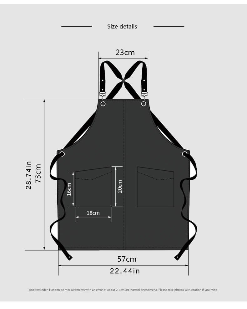 New apron for men, canvas work clothes, barber shop, bakery, kitchen, coffee shop, commercial custom printing - Image 2