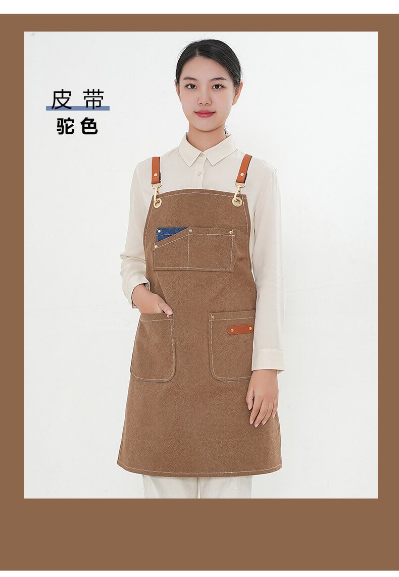 Direct selling barista denim apron restaurant milk tea cake baking canvas work clothes apron - Image 3