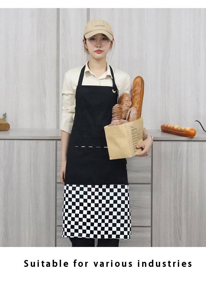 Canvas apron fashionable floral work clothes new summer thin bakery dessert chef coat can be customized logo - Image 3