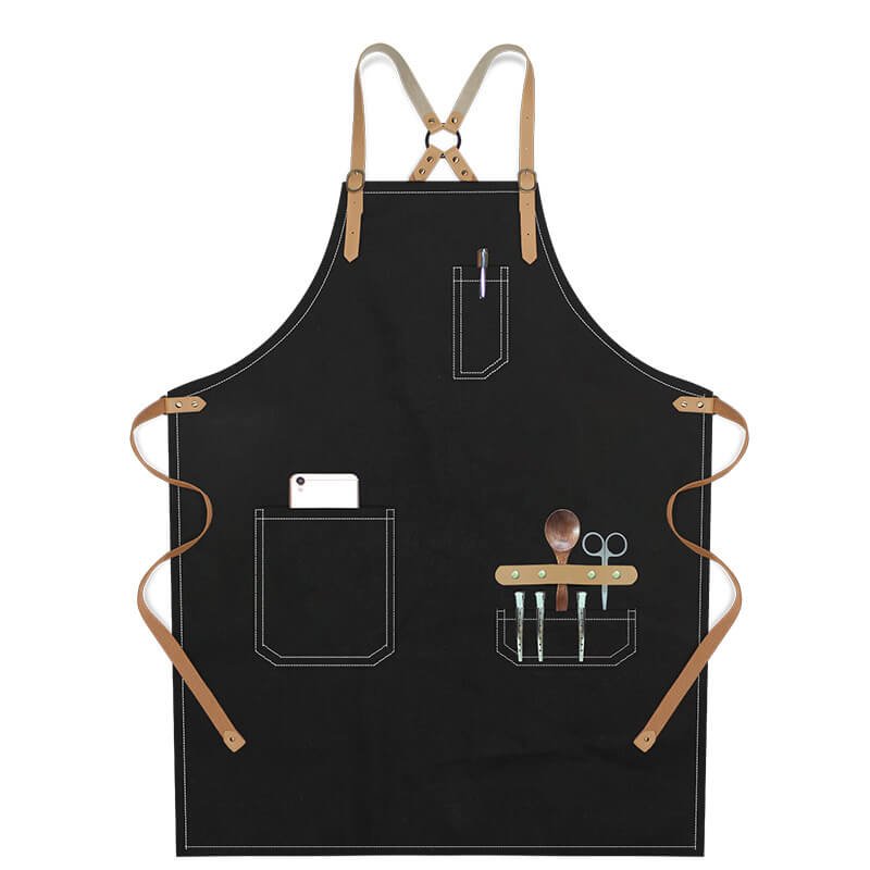 Women's apron wholesale bakery bartender custom logo canvas men's fashion denim work apron - Image 9
