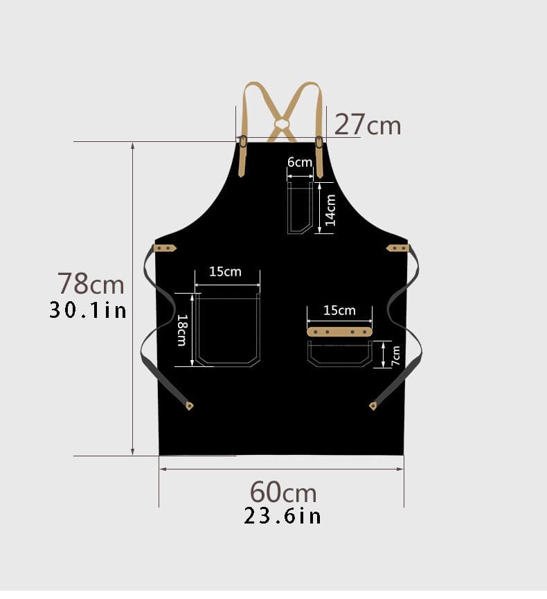 Women's apron wholesale bakery bartender custom logo canvas men's fashion denim work apron - Image 3