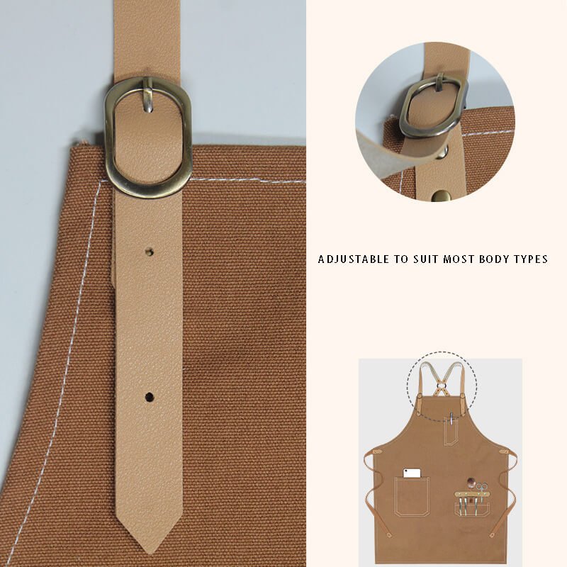 Women's apron wholesale bakery bartender custom logo canvas men's fashion denim work apron - Image 10