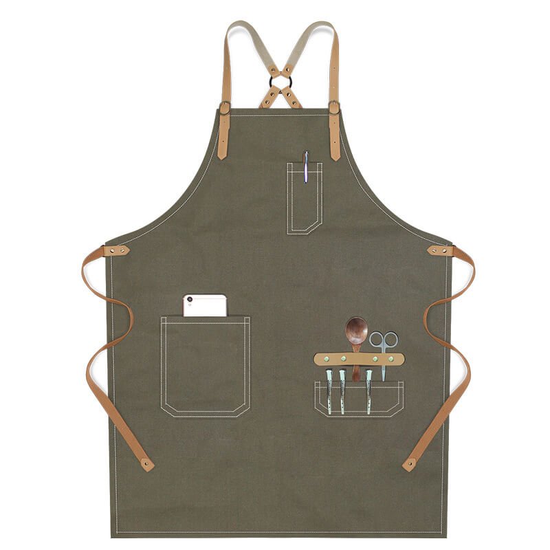 Women's apron wholesale bakery bartender custom logo canvas men's fashion denim work apron - Image 13
