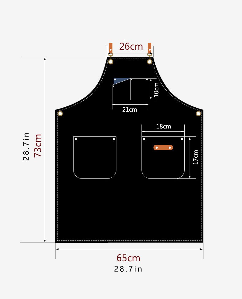 Direct selling barista denim apron restaurant milk tea cake baking canvas work clothes apron - Image 15