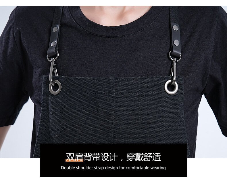 New apron for men, canvas work clothes, barber shop, bakery, kitchen, coffee shop, commercial custom printing - Image 9