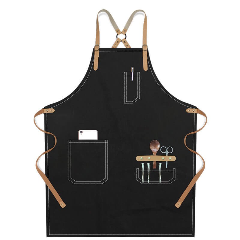 Women's apron wholesale bakery bartender custom logo canvas men's fashion denim work apron - Image 15