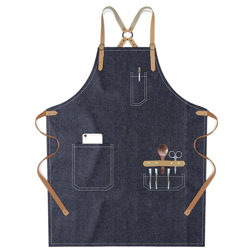 Women's apron wholesale bakery bartender custom logo canvas men's fashion denim work apron - Image 16