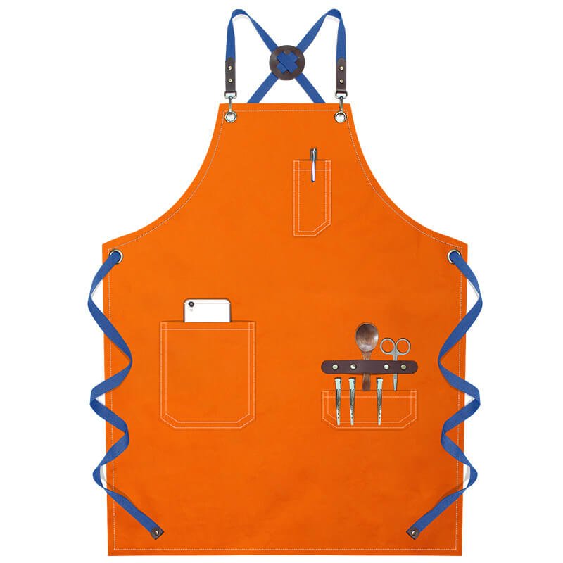 Apron wholesale simple baking fashion bartender custom canvas women's milk tea men's work apron - Image 14